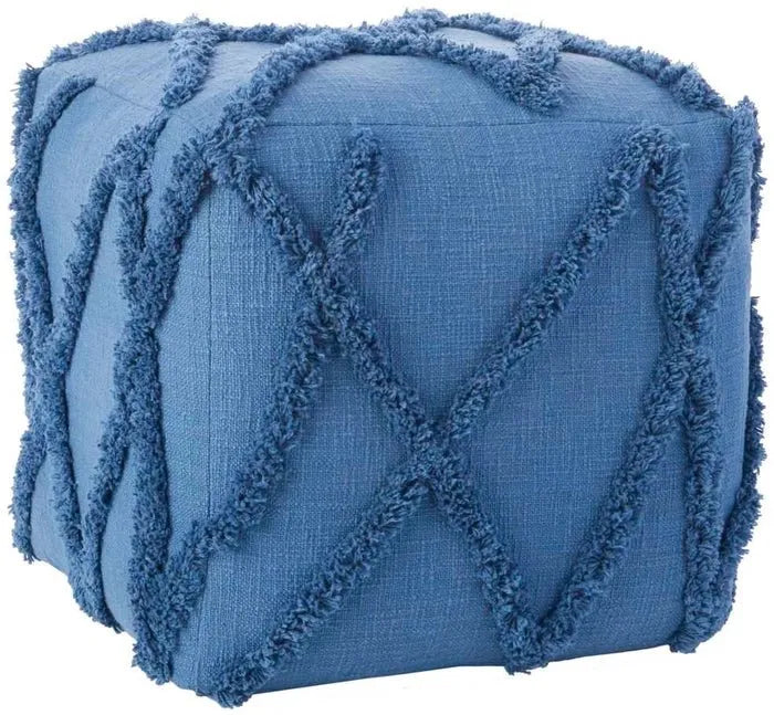 Lifestyle SH018 Blue Pouf - Rug & Home