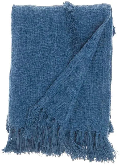 Lifestyle SH018 Blue Throw Blanket - Rug & Home