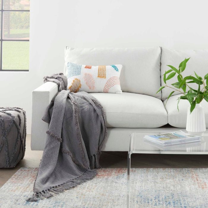 Lifestyle SH018 Grey Throw Blanket - Rug & Home