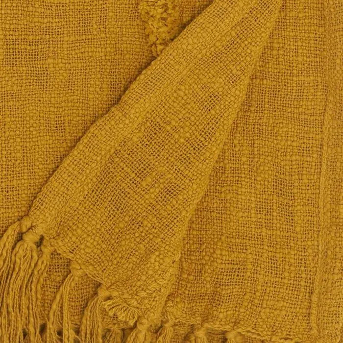 Lifestyle SH018 Mustard Throw Blanket - Rug & Home