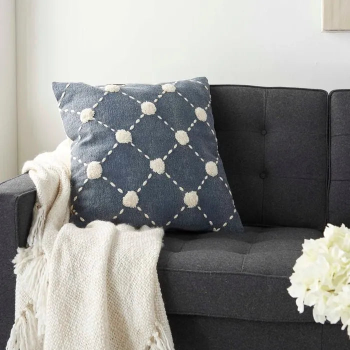 Lifestyle SH030 Navy Pillow - Rug & Home