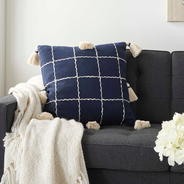Lifestyle SH033 Navy Pillow - Rug & Home