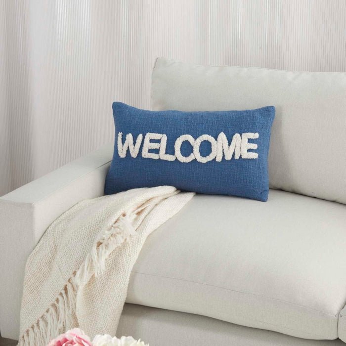 Lifestyle SH040 Blue Pillow - Rug & Home