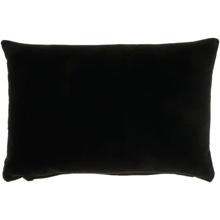 Lifestyle SS900 Black Cotton Velvet Pillow - Rug & Home