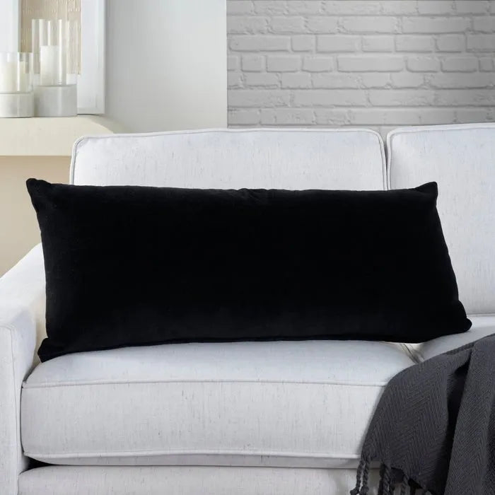 Lifestyle SS900 Black Cotton Velvet Pillow - Rug & Home