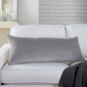 Lifestyle SS900 Grey Cotton Velvet Pillow - Rug & Home