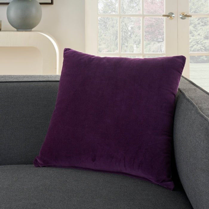 Lifestyle SS900 Purple Cotton Velvet Pillow - Rug & Home