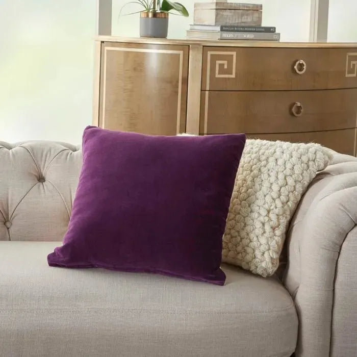 Lifestyle SS900 Purple Cotton Velvet Pillow
