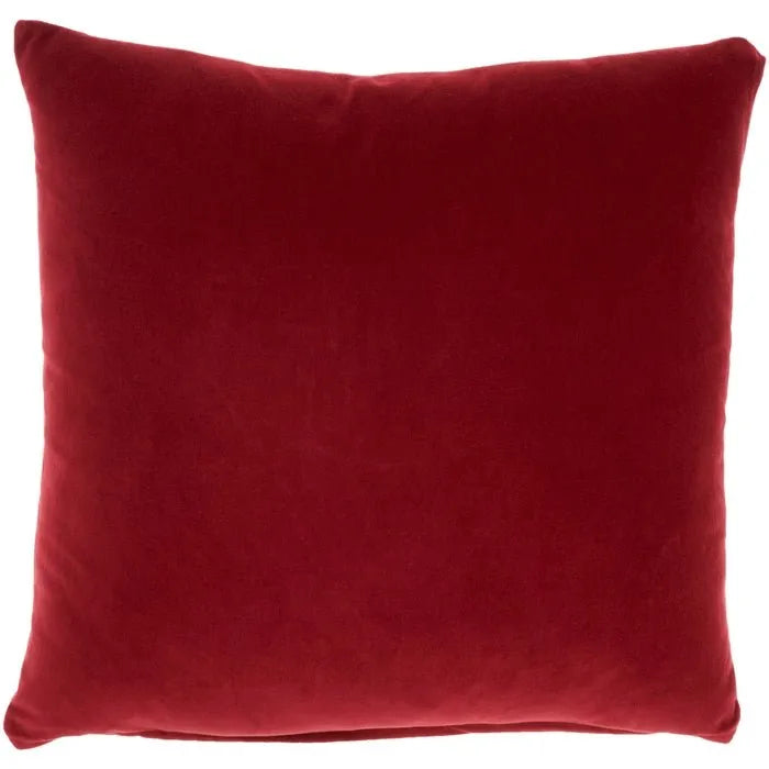 Lifestyle SS900 Red Cotton Velvet Pillow - Rug & Home