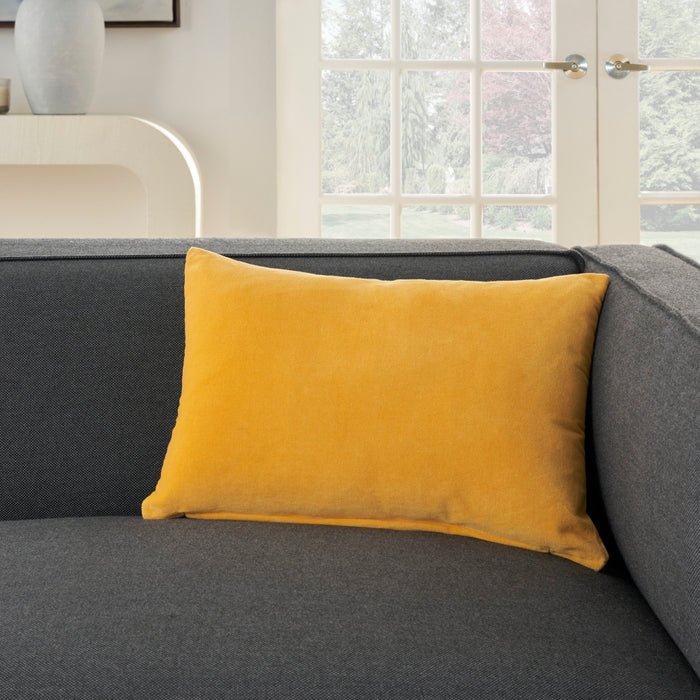 Lifestyle SS900 Yellow Cotton Velvet Pillow - Rug & Home