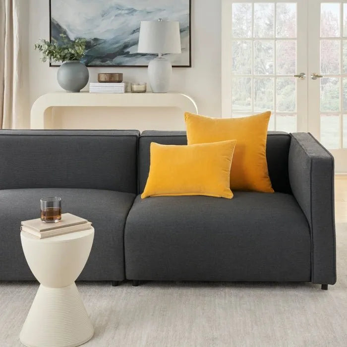 Lifestyle SS900 Yellow Cotton Velvet Pillow - Rug & Home