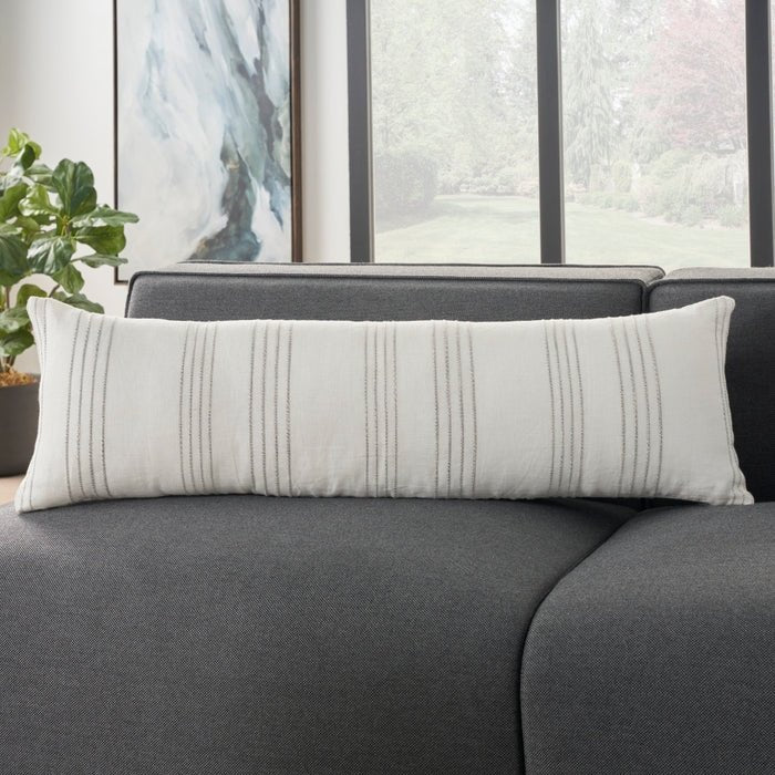 Lifestyle VJ215 White/Grey Pillow - Rug & Home
