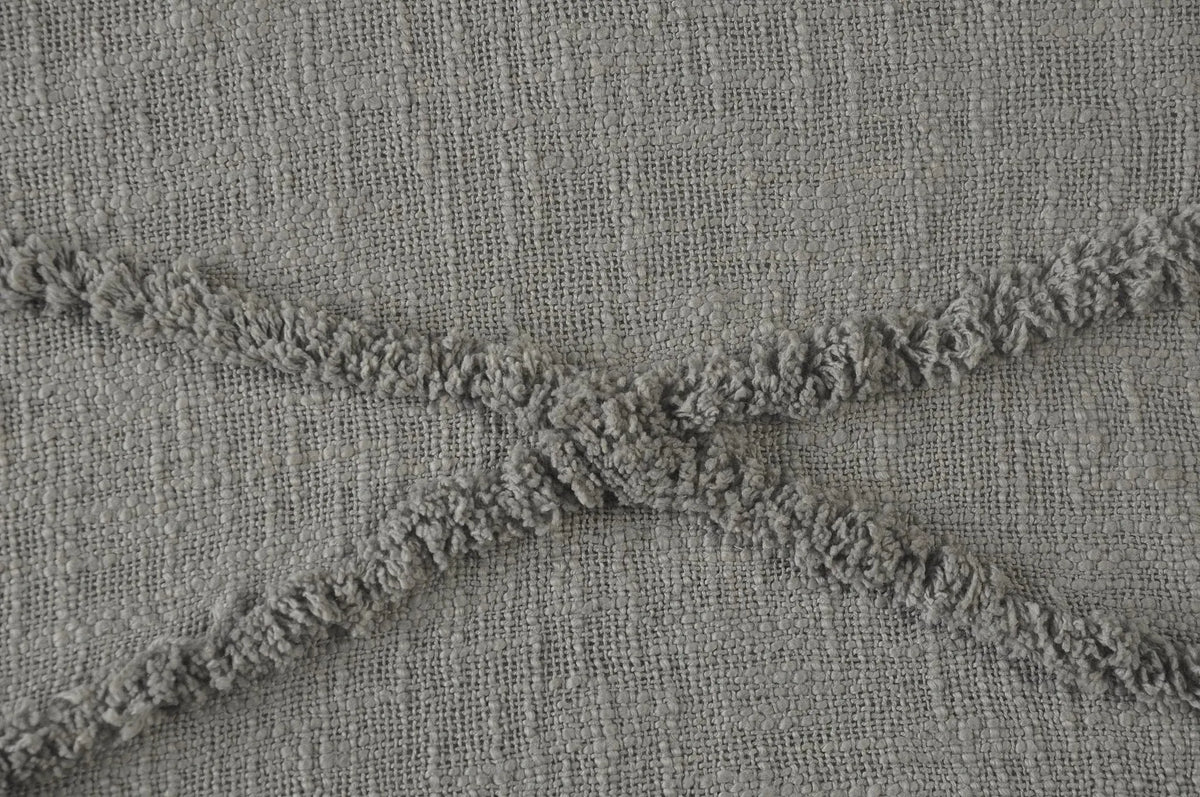 Light Gray Tufted LR80177 Throw Blanket