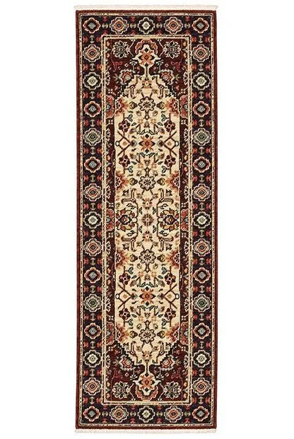 Lilihan 1802W Red/Ivory Rug - Rug & Home