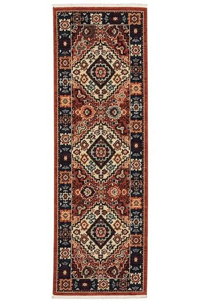 Lilihan 2061V Red/Blue Rug - Rug & Home