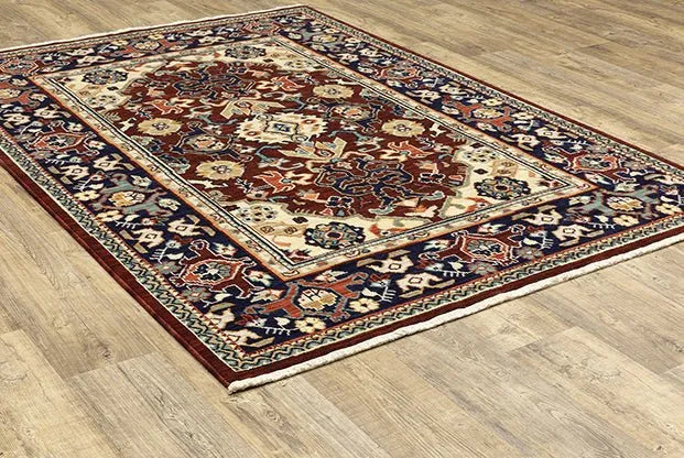 Lilihan 2062R Red/Blue Rug - Rug & Home