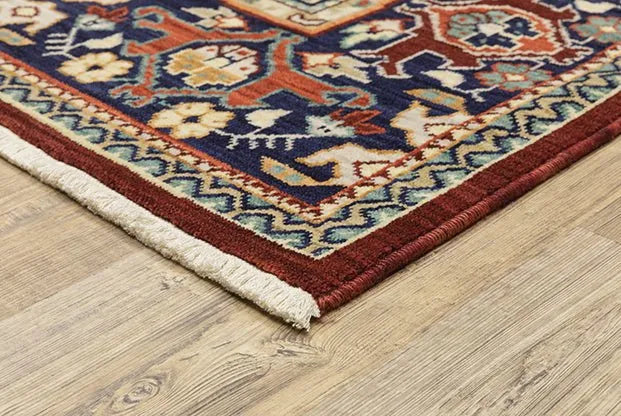 Lilihan 2062R Red/Blue Rug - Rug & Home