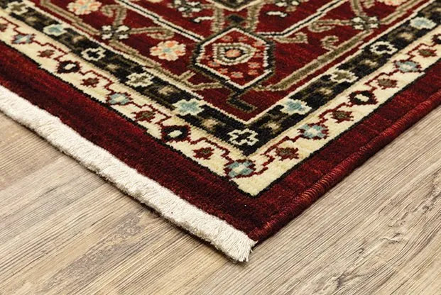 Lilihan 43S Red/Black Rug - Rug & Home