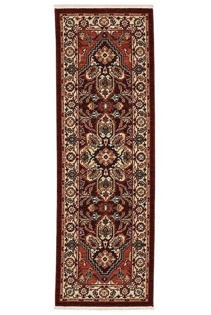 Lilihan 5502C Red/Ivory Rug - Rug & Home