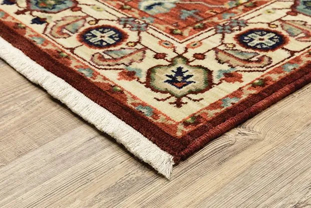 Lilihan 5502C Red/Ivory Rug - Rug & Home