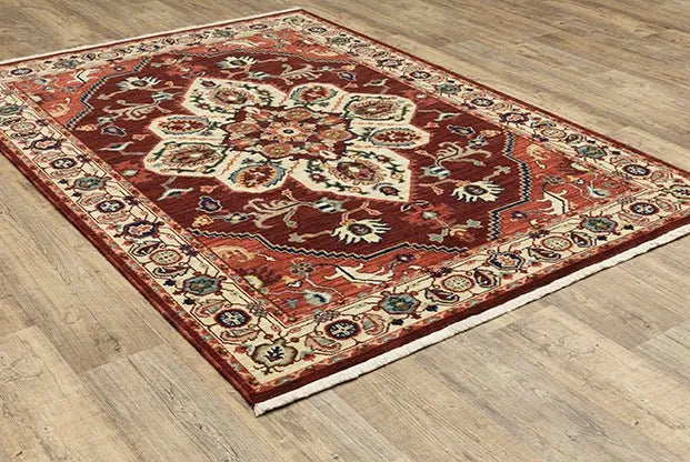 Lilihan 5502C Red/Ivory Rug - Rug & Home