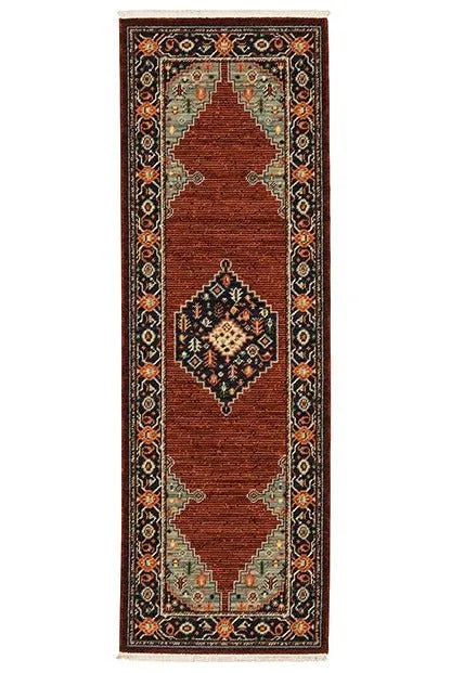 Lilihan 5503M Red/Blue Rug - Rug & Home