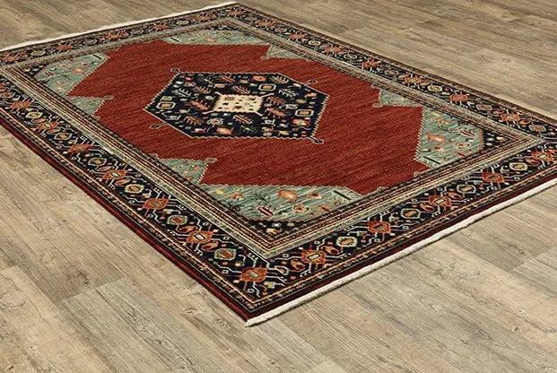 Lilihan 5503M Red/Blue Rug - Rug & Home