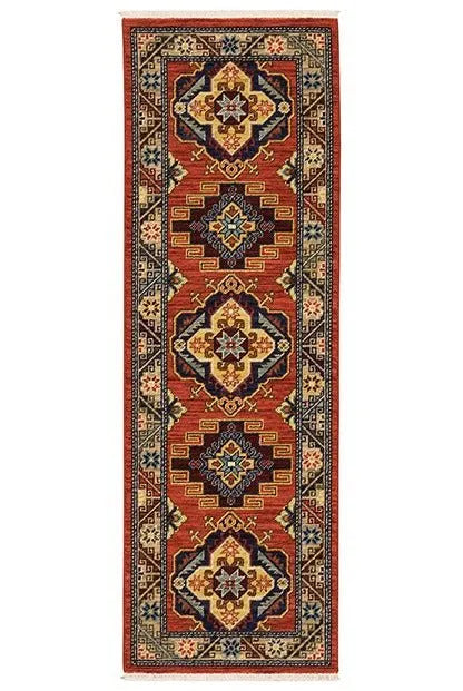 Lilihan 5504P Red/Multi Rug - Rug & Home- Red/Multi / Rectangle 3'3