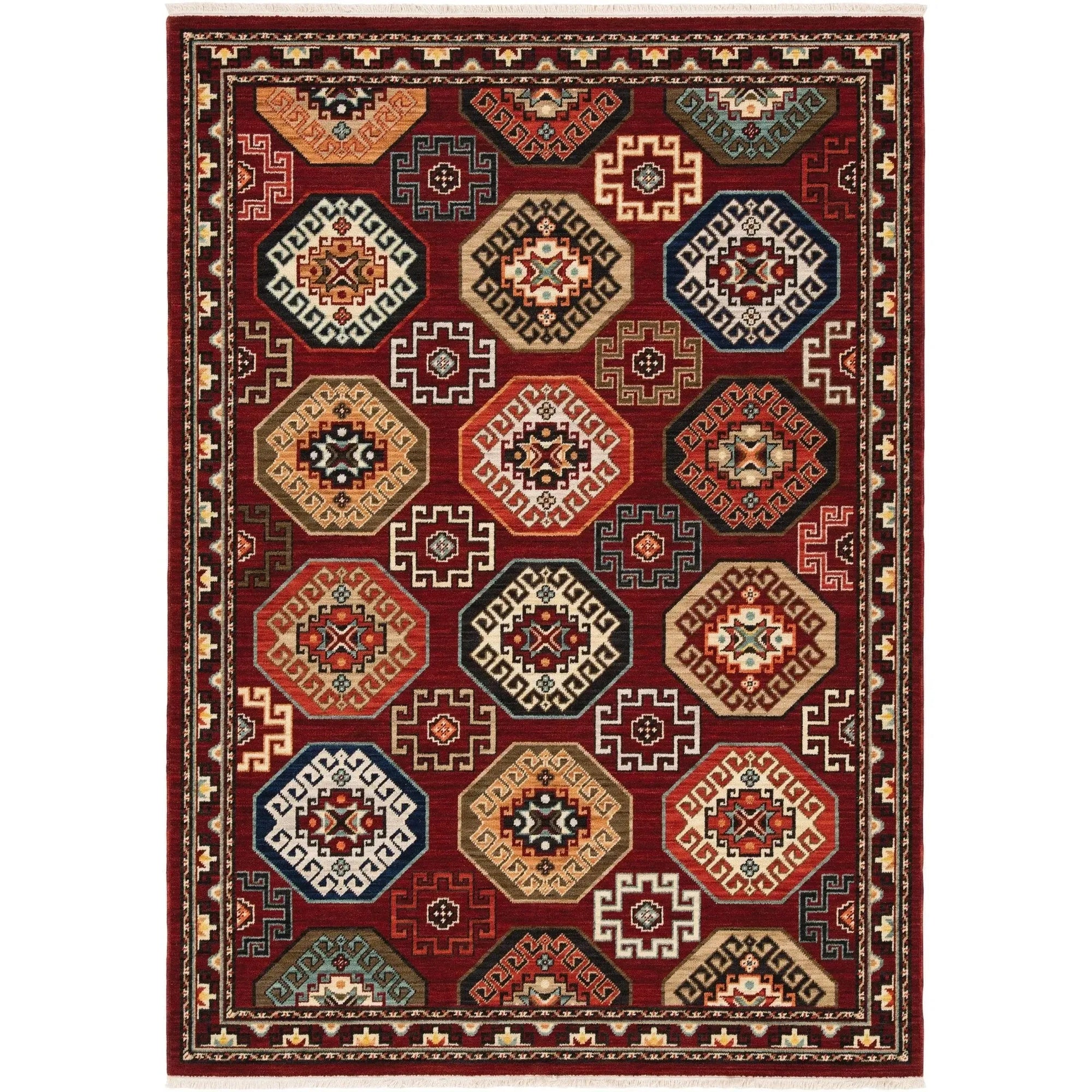 Lilihan 91R Red/Multi Rug - Rug & Home- Red/Multi / Rectangle 3'3