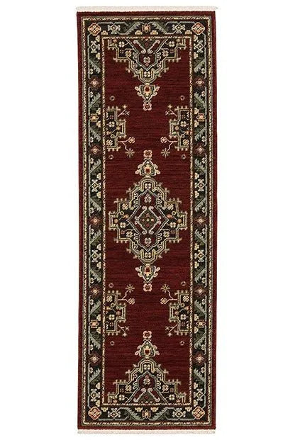 Lilihan 92R Red/Black Rug - Rug & Home