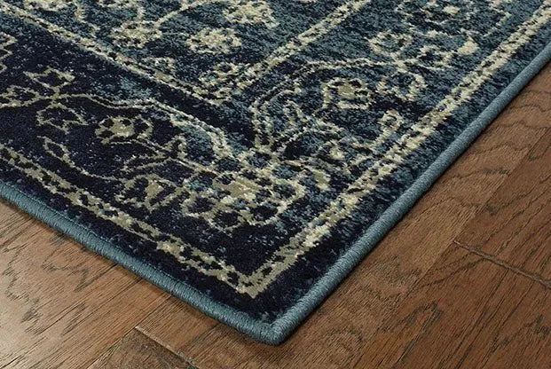 Linden 7804D Navy/ Beige Rug