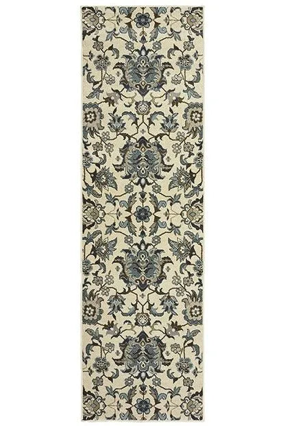 Linden 7811A Ivory/ Blue Rug - Rug & Home