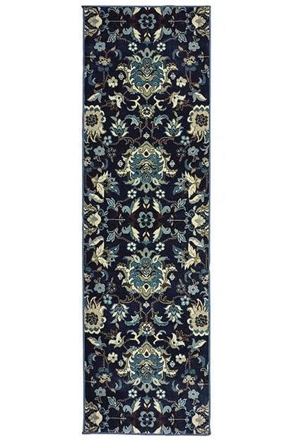 Linden 7811B Navy/ Blue Rug - Rug & Home