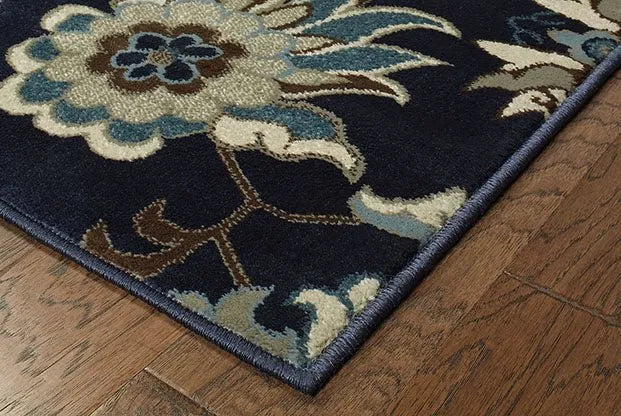 Linden 7811B Navy/ Blue Rug - Rug & Home