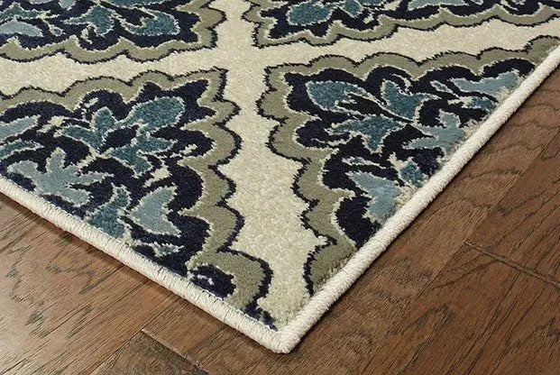 Linden 7816B Ivory/ Blue Rug