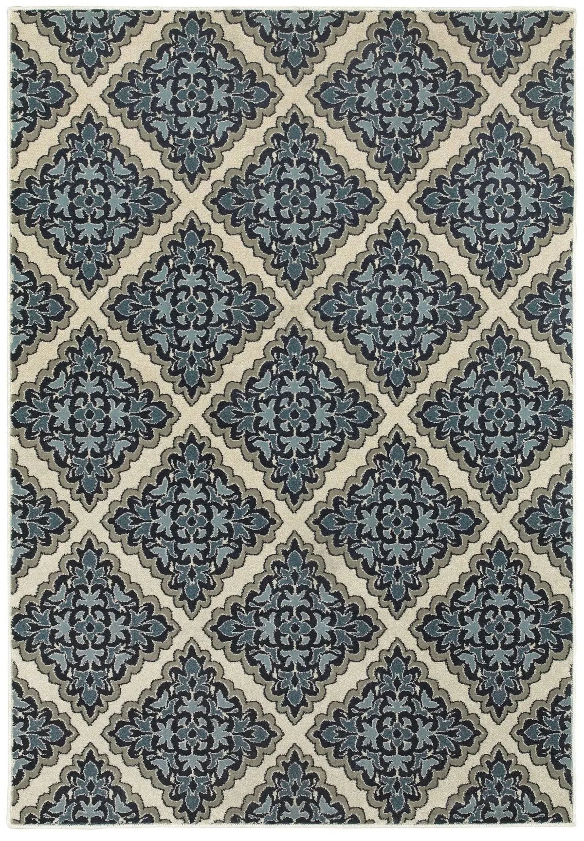 Linden 7816B Ivory/ Blue Rug