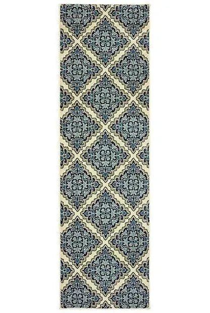 Linden 7816B Ivory/ Blue Rug