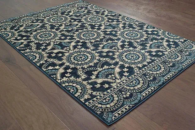 Linden 7842A Navy/ Grey Rug