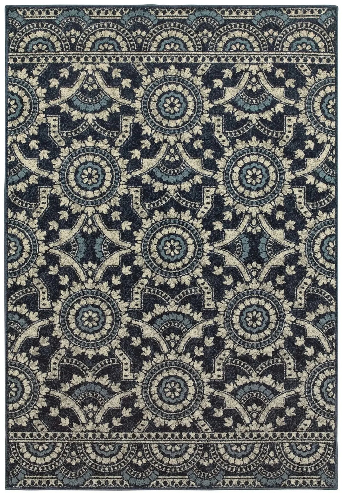 Linden 7842A Navy/ Grey Rug