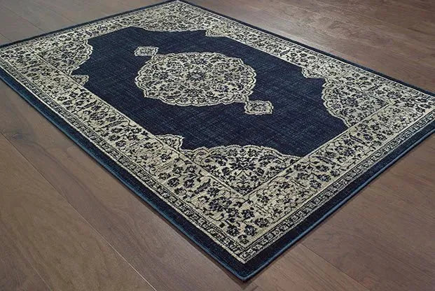 Linden 7937A Navy/ Grey Rug