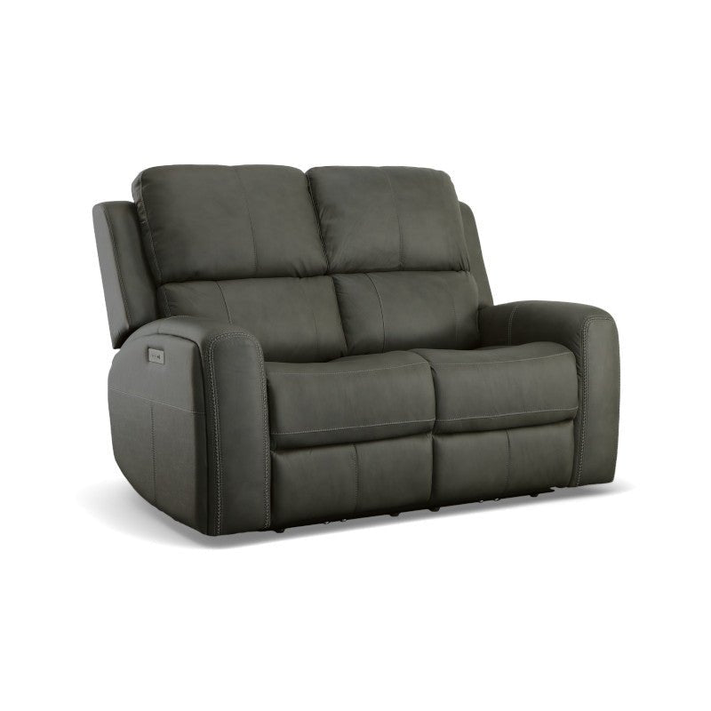 Linden Power Reclining Loveseat with Power Headrests and Lumbar - Rug & Home