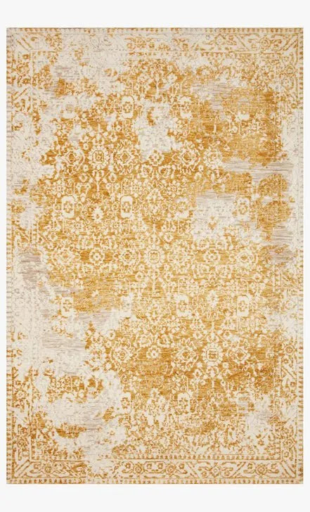 Lindsay LIS-01 Gold/Antique White Rug - Rug & Home