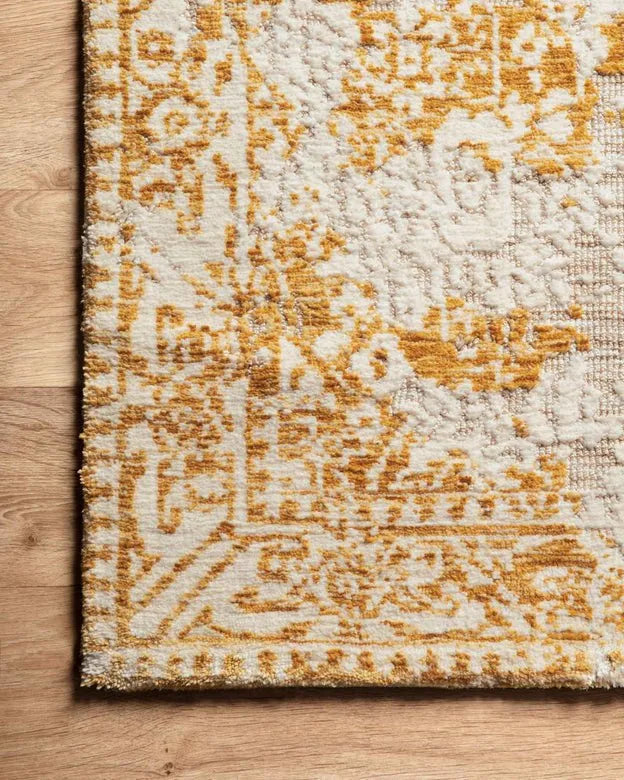 Lindsay LIS-01 Gold/Antique White Rug - Rug & Home