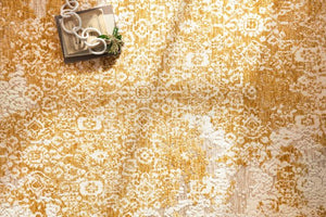 Lindsay LIS-01 Gold/Antique White Rug - Rug & Home