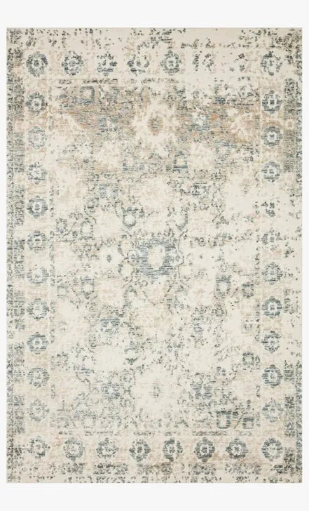 Lindsay LIS-03 Antique White/Aqua Rug - Rug & Home