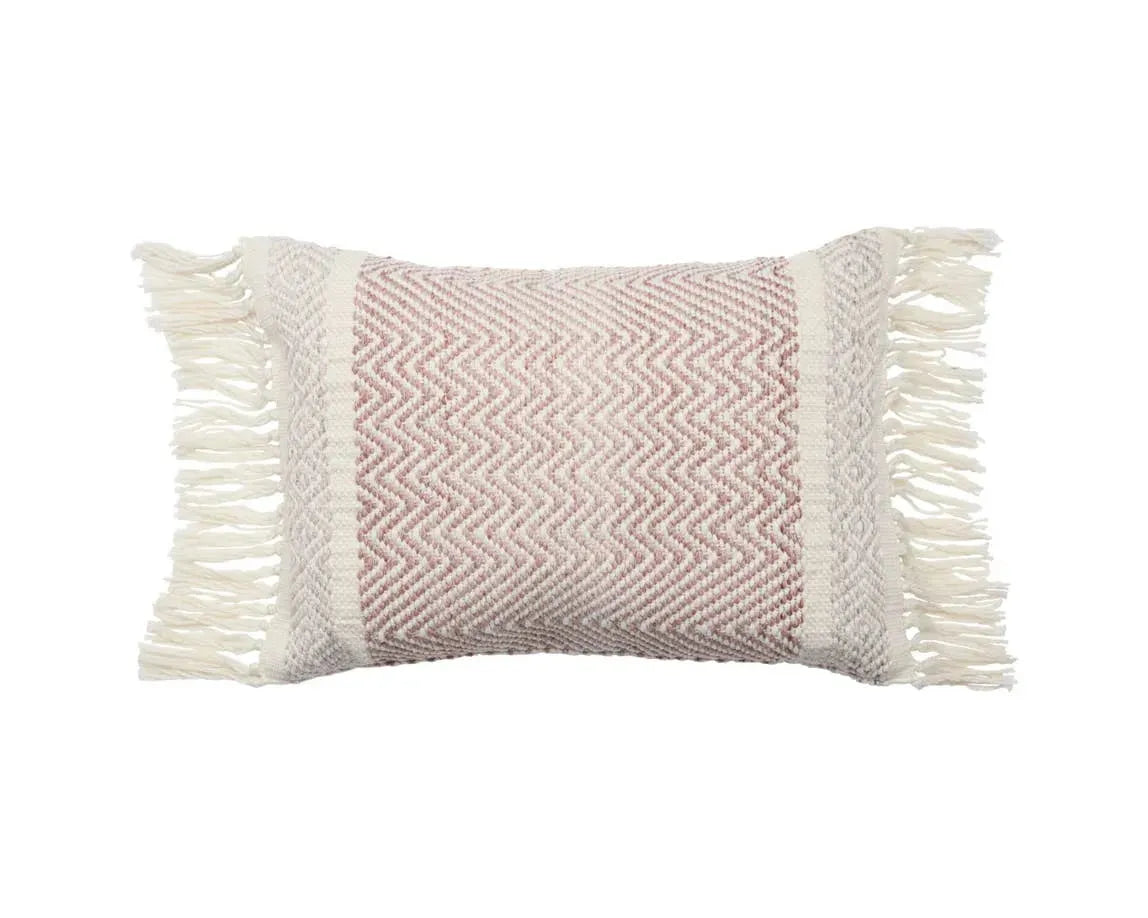 Liri LIR05 Light Burgundy/Ivory Pillow