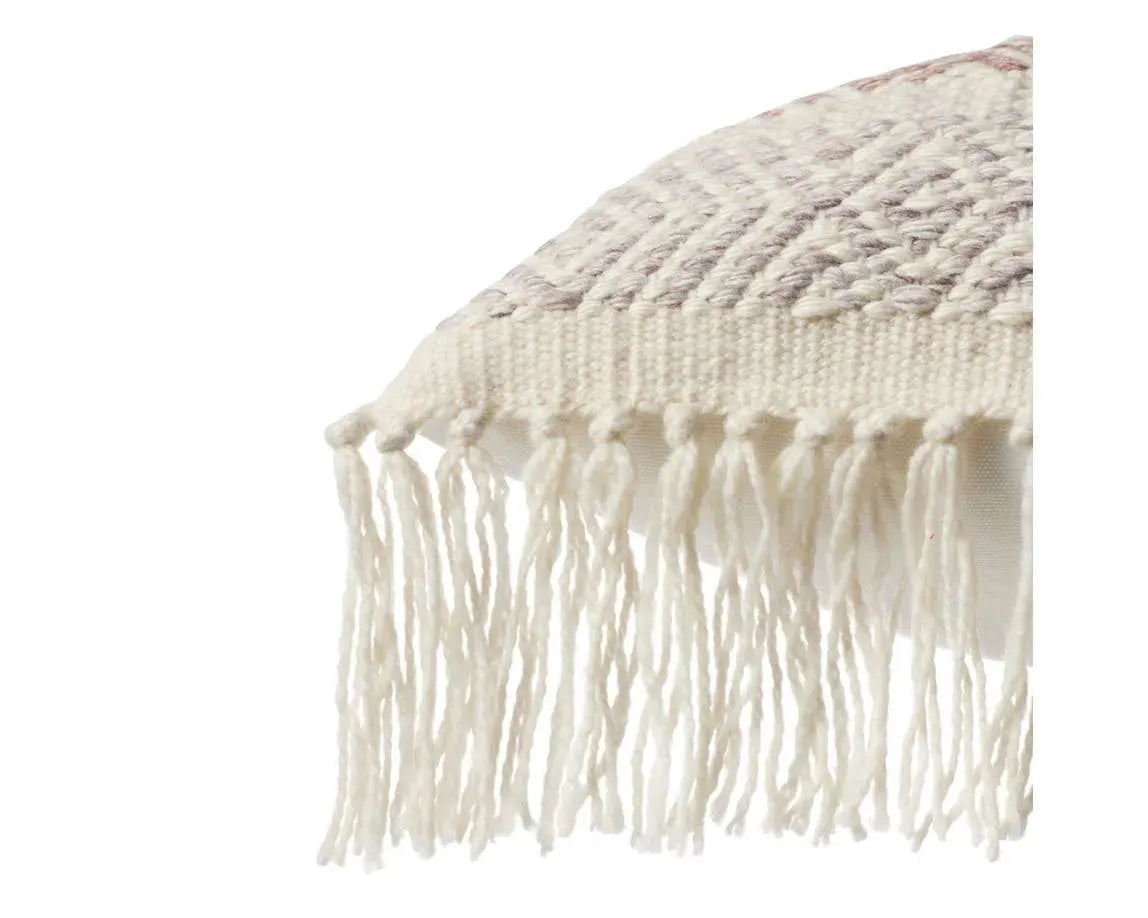 Liri LIR05 Light Burgundy/Ivory Pillow