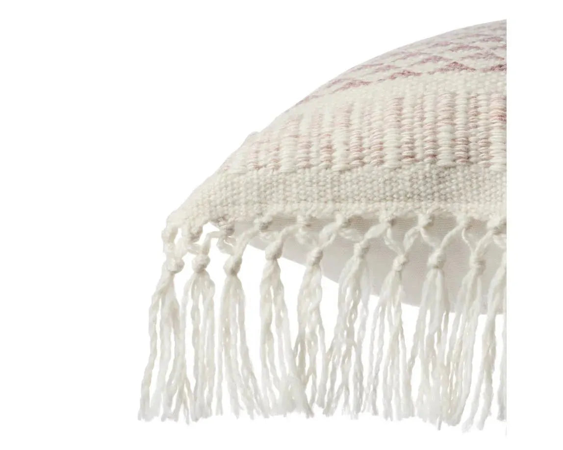 Liri LIR06 Light Burgundy/Ivory Pillow