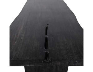 Live Edge Dining Table 84" Black - Rug & Home