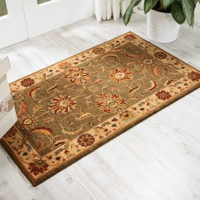 Living Treasures LI04 Green Rug - Rug & Home